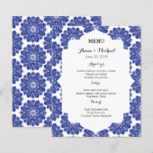 MENU Beauful Blue & White Baroque Wedding Suite (Voorkant / Achterkant)