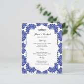 MENU Beauful Blue & White Baroque Wedding Suite (Staand voorkant)