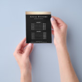 Menu Beauty Salon Gold- en zwarte-prijslijst (Hand)