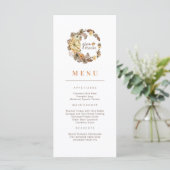 Menu Bedankt pompoen Thanksgiving adem geven (Staand voorkant)