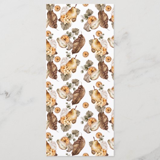 Menu Bedankt pompoen Thanksgiving adem geven (Achterkant)