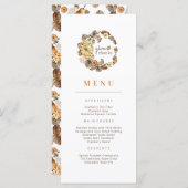 Menu Bedankt pompoen Thanksgiving adem geven (Voorkant / Achterkant)