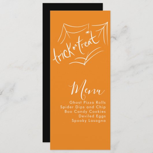 Menu Bedrijfsgebeurtenis Halloween Costume Party (Voorkant / Achterkant)