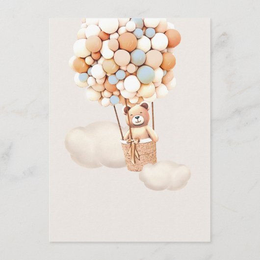 Menu Beer Baby shower ballon (Achterkant)