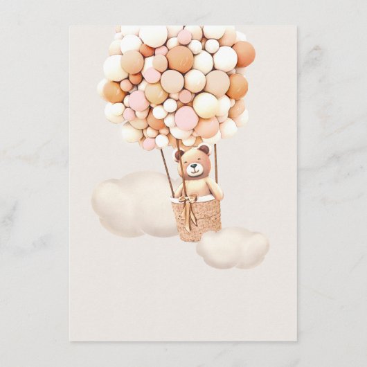 Menu Beer Baby shower ballon (Achterkant)