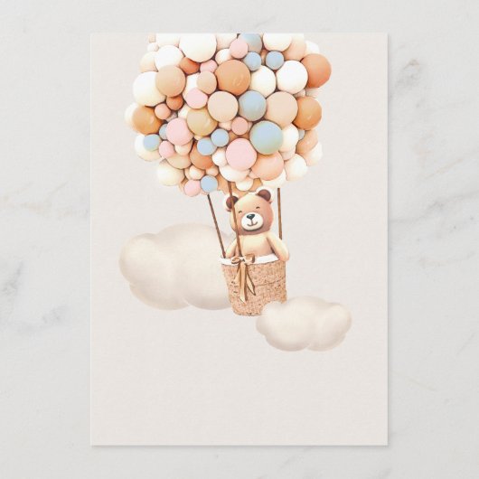 Menu Beer Baby shower ballon (Achterkant)