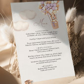 Menu Beer Baby shower ballon