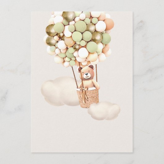 Menu Beer Baby shower ballon (Achterkant)