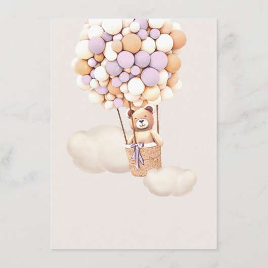 Menu Beer Baby shower ballon (Achterkant)