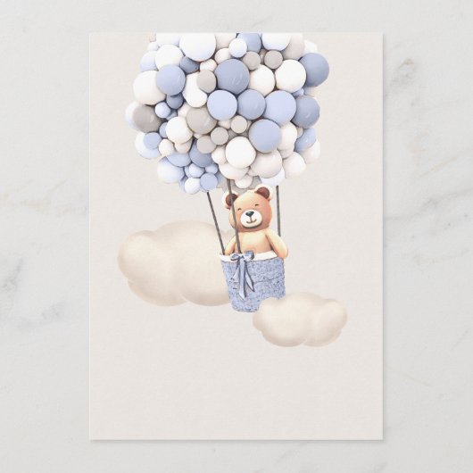 Menu Beer Baby shower ballon (Achterkant)