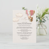 Menu Beer Baby shower ballon (Staand voorkant)