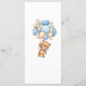 Menu beer Blue Balloons Baby shower (Achterkant)