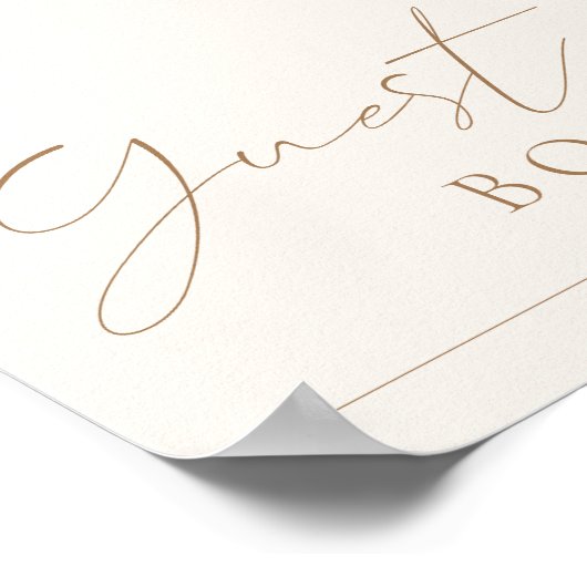 Menu Bindbalk Arch Minimalist Calligraphy Wedding Poster (Hoek)