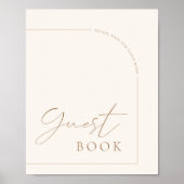 Menu Bindbalk Arch Minimalist Calligraphy Wedding Poster (Voorkant)