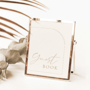 Menu Bindbalk Arch Minimalist Calligraphy Wedding Poster