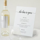 Menu Bindbalk zwart/wit Reclamebord Met Voetstuk