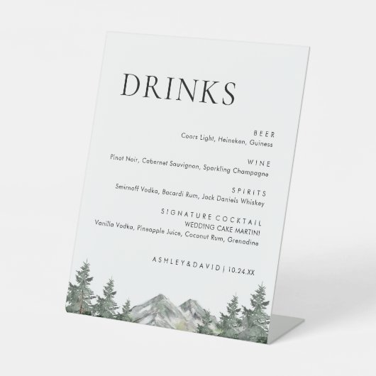 Menu Bindboom bevestigen Reclamebord Met Voetstuk (Voorkant)