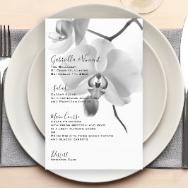 Menu Bindende orchideeën in zwart-wit