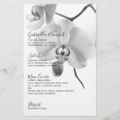 Menu Bindende orchideeën in zwart-wit (Voorkant)