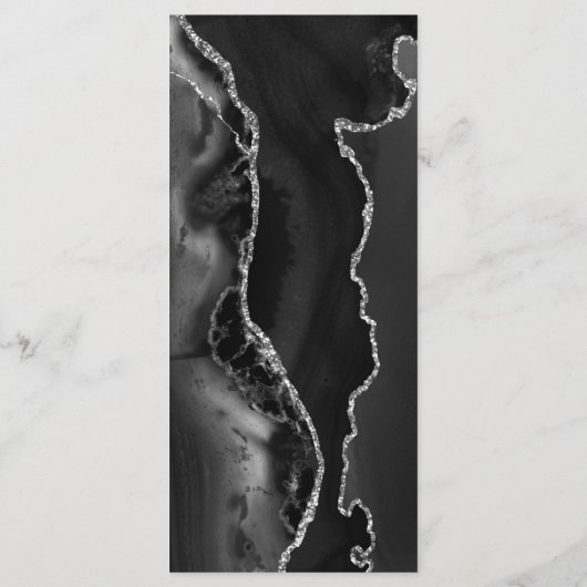 Menu Bindende zwart/zilveren kalligrafie (Achterkant)