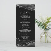 Menu Bindende zwart/zilveren kalligrafie (Staand voorkant)