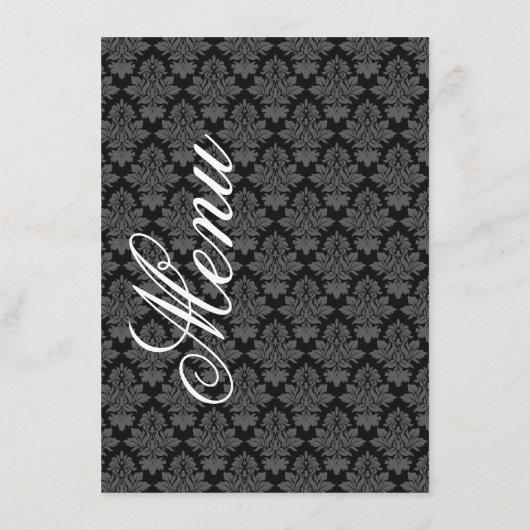 Menu Bindtafel zwart-wit (Achterkant)