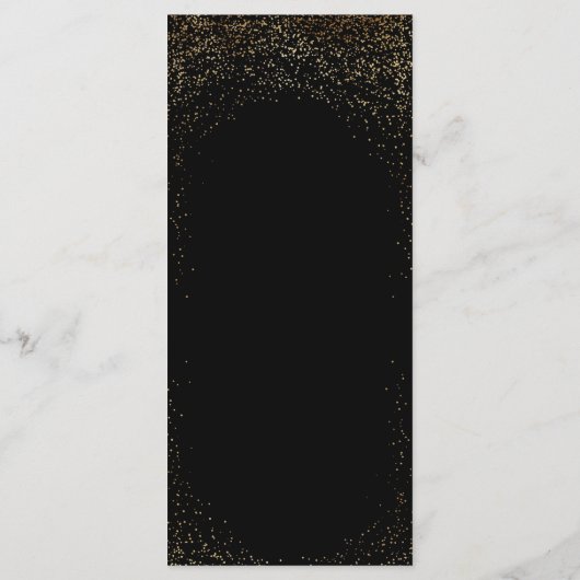 Menu Black and Gold Faux Foil (Achterkant)