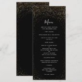 Menu Black and Gold Faux Foil (Voorkant / Achterkant)