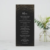 Menu Black and Gold Faux Foil (Staand voorkant)