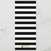 Menu Black and White Striped Flowers (Achterkant)