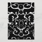 Menu Black Damask Wedding (Achterkant)