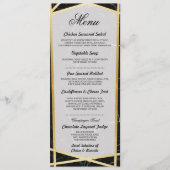 Menu Black Marble Gold Weddenschappen Reception Ca (Voorkant)