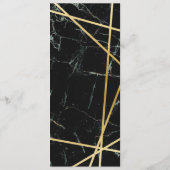 Menu Black Marble Gold Weddenschappen Reception Ca (Achterkant)