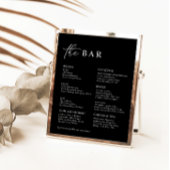 Menu Black Modern Minimalist Wedding Bar