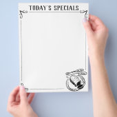 Menu Blanco Masterblad met Rand. Flyer (Hand)