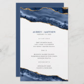 Menu Blauw- en goudmakergrens (Voorkant / Achterkant)