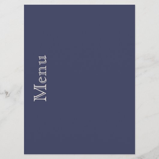 Menu Blauw en ivoorjaar Nautical Threadding (Achterkant)