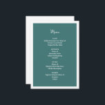 Menu Blauw huwelijk<br><div class="desc">Creëer uw eigen Blue Wedding Menu door het invoeren van uw informatie in de velden verstrekt. Dit ontwerp is een compliment voor de Rustic Mountain Wedding Invitation Suite in mijn Zazzle-winkel.</div>