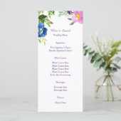 Menu Blauw Violet Garden Weddenschap (Staand voorkant)