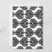 Menu Blauw Vrijgezellenfeest Damask Kaart (Achterkant)