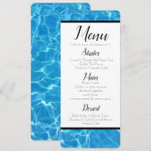 Menu Blauw water Kaart (Voorkant / Achterkant)