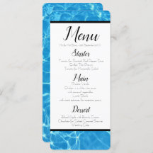 Menu Blauw water