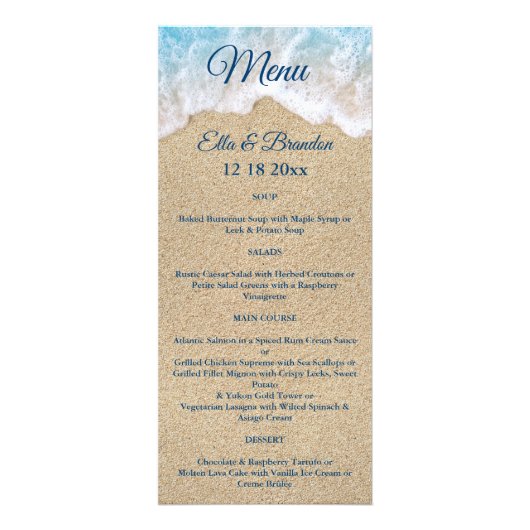 Menu Blauwe Beach Waves Weddenschap 2 (Voorkant)