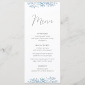 Menu Blauwe Eucalyptus Weddenschap (Voorkant)