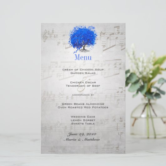 Menu Blauwe hardeboom (Staand voorkant)