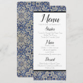 Menu Blauwe Tegels Kaart (Voorkant / Achterkant)