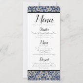 Menu Blauwe Tegels Kaart (Voorkant)