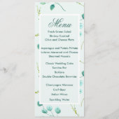 Menu Blauwe tuinbouw Waterverf Stems Weddenschap (Voorkant)