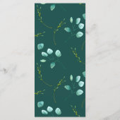 Menu Blauwe tuinbouw Waterverf Stems Weddenschap (Achterkant)