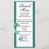 Menu Blauwe tuinbouw Waterverf Stems Weddenschap (Voorkant)